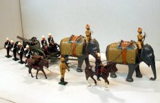Elephant Battery India c1890 40 Pdr Gun & limber Tradition best.JPG