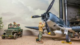 Toy Soldiers Miniature Miniatures WW2 Pacific War Corsair Marines 3.jpg