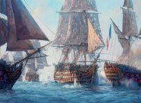 HMS Victory breaks the French line.JPG