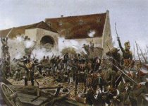 The Storming of La Haye Saint by Richard Knotel.jpg