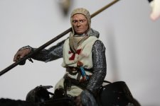 Andrea Miniatures Templar Knight on horseback c. XI  S8-F40 - 90 mm.JPG