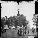 Thaddeus Lowe, preparing to leave to observe the Battle of Fair Oaks, 1862.jpg