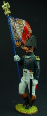 NP 119  FRENCH IMPERIAL GUARD CHASSEURS  STANDARD BEARER.JPG