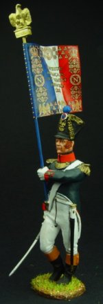 NP 144 FRENCH LINE INFANTRY STANDARD BEARER 1815.JPG