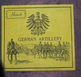 1154 WW I GERMAN ARTILLERY GUN TEAM  LABEL..JPG