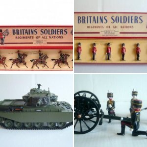 FOR SALE OR SWAP FOR CHAS STADDEN 90MM: Britains & Dinky Boxed Sets.