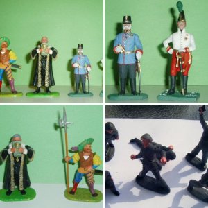 Figures from various european stores and flea markets