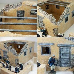 Scratch Built Ruined Building With Collapsed Roof #2