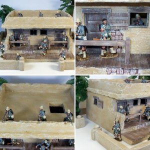 Scratch Built Building with Wooden Porch