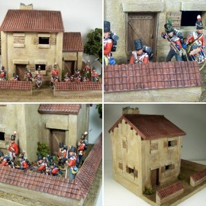 Scratch Built Diorama Building with Attachment...