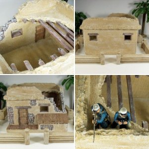 Scratch Built Desert Building with Collapsed Roof...