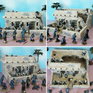 Damaged Desert Building Arabs/Legionnaires...