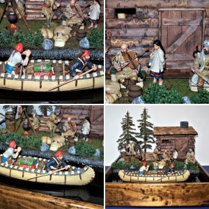 Log Cabin River Diorama...