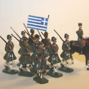 Avon Toy Soldiers WWI GREEKS with Adrian Helmets