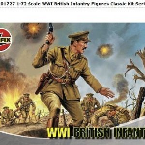 Airfix 1:72 scale WWI British Infantry Figures Classic Kit Series 1