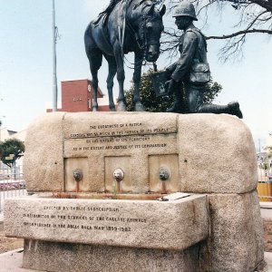 Horse trough dedicated to Boer War horses.   Port Elizabeth, SA.