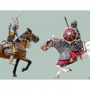 Armoured Cavalryman of the Umayyad Caliphate mid 7th Century vs Transoxianian Turk