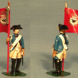 Fahnenjunker of the Prince of Württemberg's regiment of dragoons (Dragoner-Regiment Nr. 12).  Casting by Stadden.