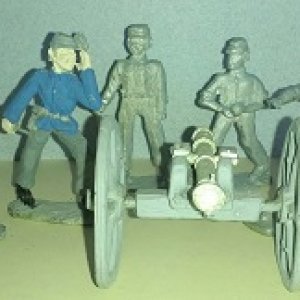 54mm Civil war cannon and crew Kit. Cannon, Limber and crew can be purchased separately.