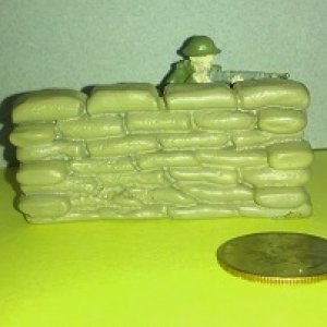 54mm Sand bag wall one solid piece kit.