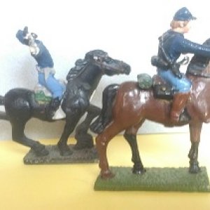 54mm Horse and Union Riders. Riders and horses are separate kits.