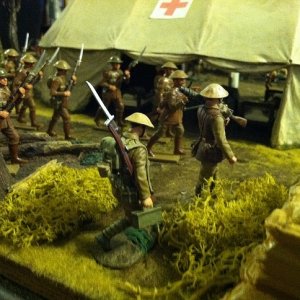 Red Cross Tent Station & Trench Relief Forces