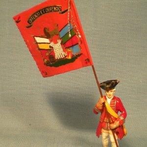 A Fähnrich, or ensign, from the Hannoverian infantry regiment Hardenberg.  The figure is a converted Stadden British officer.  There was close contact