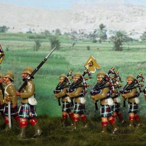 BLACK WATCH AND SEAFORTH HIGHLANDERS ON THE MARCH