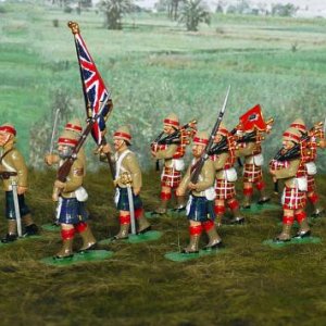 BLACK WATCH AND SEAFORTH HIGHLANDERS ON THE MARCH