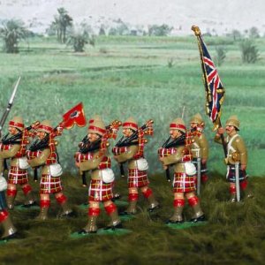 BLACK WATCH AND SEAFORTH HIGHLANDERS ON THE MARCH