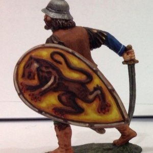 Publius Toy Soldiers PTS 5011 Byzantine Warrior 1th century with wolf on shield painted pic 2