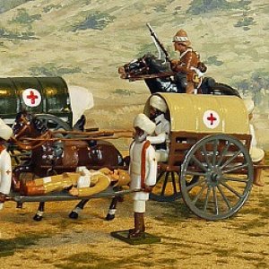 10th Hussars escort Ambulance Tonga wagons