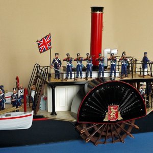 HMS LION with ROYAL MARINE CONTINGENT