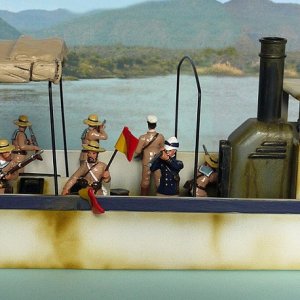 NAVAL BRIGADE LAUNCH ON THE TUGELA