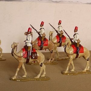 General Charles Gordon and Lieutenant-Colonel J.D.H. Stewart with Egyptian Camel Corps and supply column