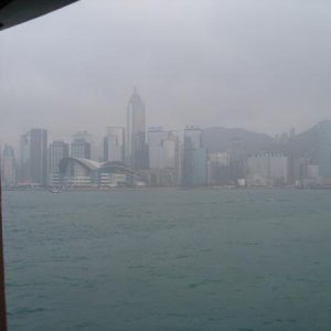 View from the Star Ferry returning to Hong Kong Island from Kowloon