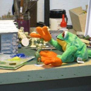 The Frog takes some sculpting lessons from John Jenkins