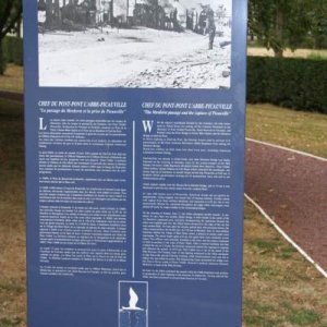 Memorial garden by the bridge over the Merderet at Chef du Pont