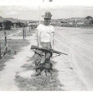 Stevens Savage 12 gua. carried in place of an early troubled m16,digger hat a gift from the Australian army serving in 3 corps