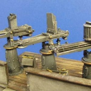 Gatling  Nordenfelt  Gardner machine guns on naval pedestals