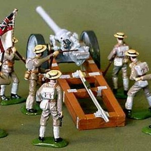 Mountford Miniatures British Naval 4.7 gun on wooden carriage Boer War