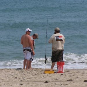 Surf fishing with my sons near Cape Hateras N.C.