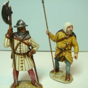 crusader sergeant and peasant foot soldier