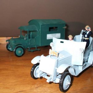 8925, Royal Naval Air Service Armoured Car,
9914, Ford Model T Lorry.