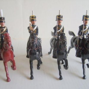 Britains Recast from original molds. 3rd Kings Own Hussars, enhanced by Jeff. I have done the same type of label for this box, as shown in the other p