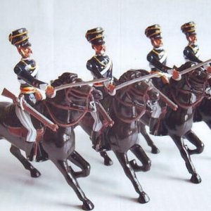 Britains 13th Light Dragoons from the Light Brigade Series set # 3112 issued 1997. This Regiment later became the 13th Hussars.