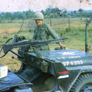 SgtMinchew no BS squadleader,,m60 on welded mount in front of right seat.,wire cutter,sandbag on the floor,not a lot of protection.one sandbag in foot