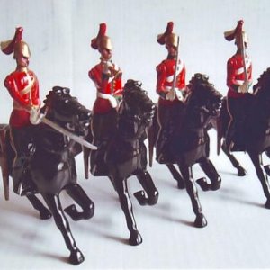 Britains 5th Dragoon Guards. (Princess Charlotte Of Wales) Part of the Heavy Brigade at Balaklava set # 8821 issued 1992. Britains dropped a clanger w