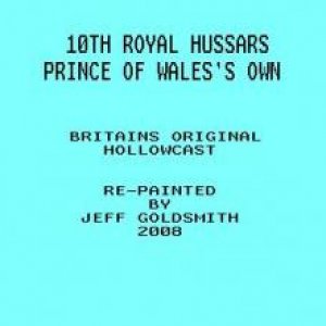 Label I designed for the 10th Hussars box.