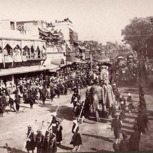 The Entrance Procession, Lord and Lady Curzon on Elephant